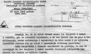 ГНООВ, запримљено у Суботици 16. маја 1945.